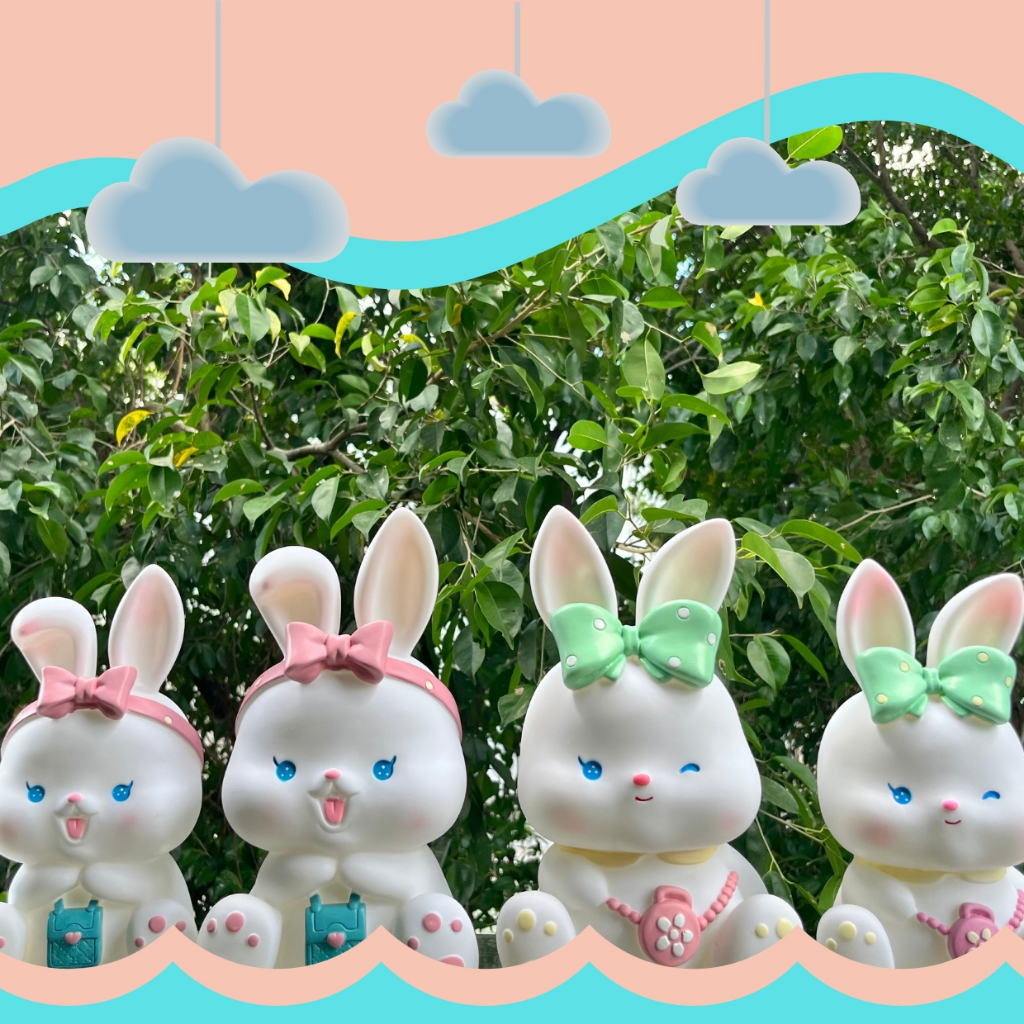 Ống Tiết Kiệm Heo Đất Thỏ Beibei Rabbit Pink Đáng Yêu -ArtHouse