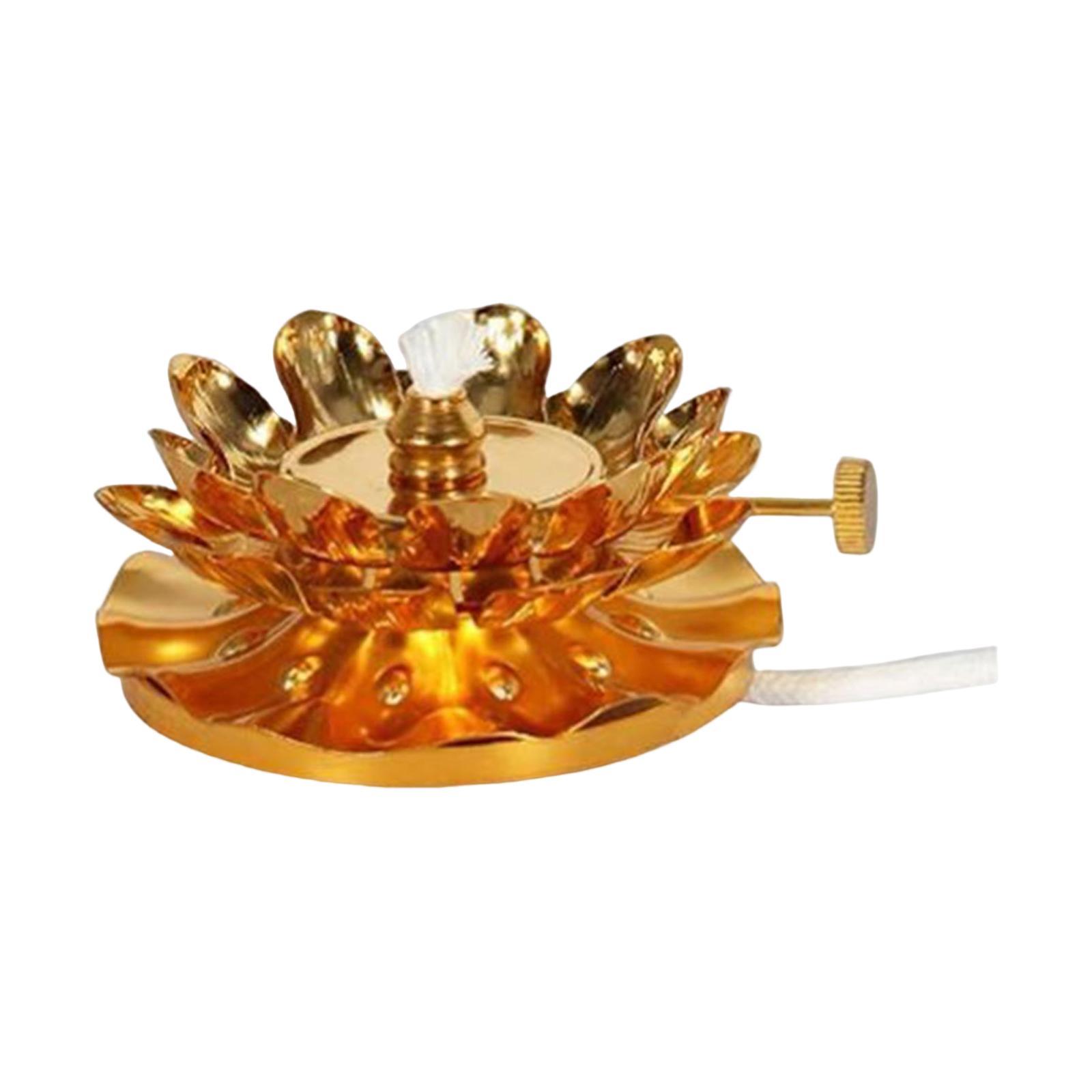 Retro Style Butter Lamp Wick Holder Without Wick Lamp Holder Alloy Ghee Lamp Holder for Home Decor Replacement DIY Supplies Altar