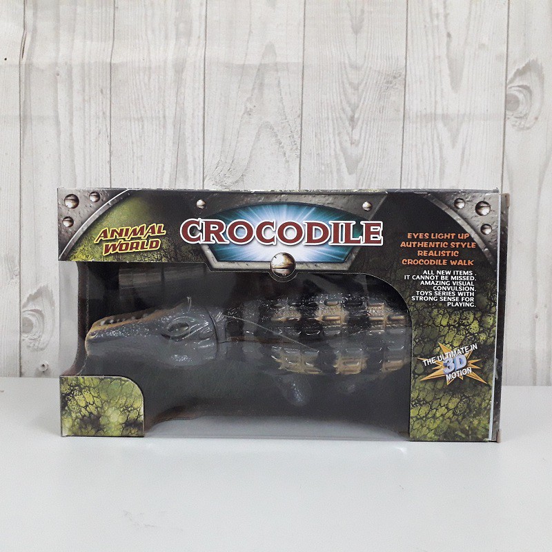 Đồ chơi mô hình - Hộp cá sấu dùng pin có đèn cho bé