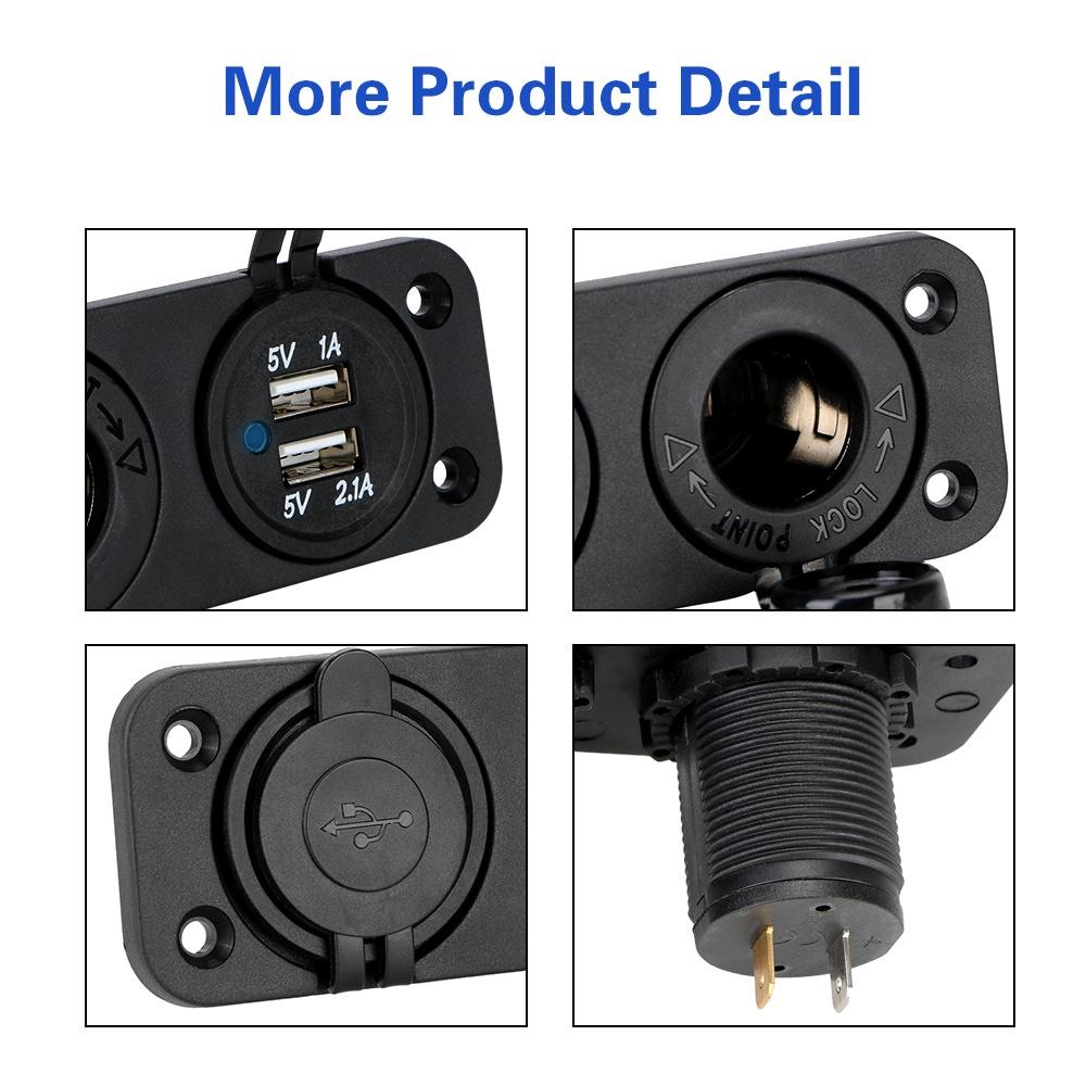 Tẩu sạc hai cổng USB 5V 12-24V thông dụng cho xe hơi