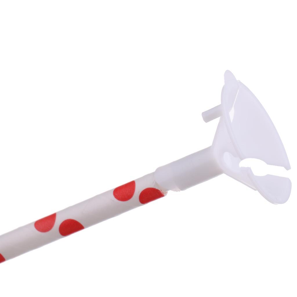 10 Pieces Colorful Balloon Sticks Holders with Cups for Wedding Party Decor