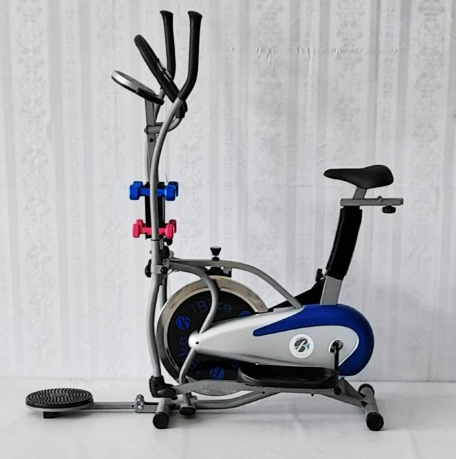 Xe Đạp Tập Thể Dục Airibike-4600 Pro. Xe Đạp Tập Toàn Thân Có Đánh Tay. Có đĩa xoay eo Tạ tay. đồng hồ đo nhịp tim mẫu mới.