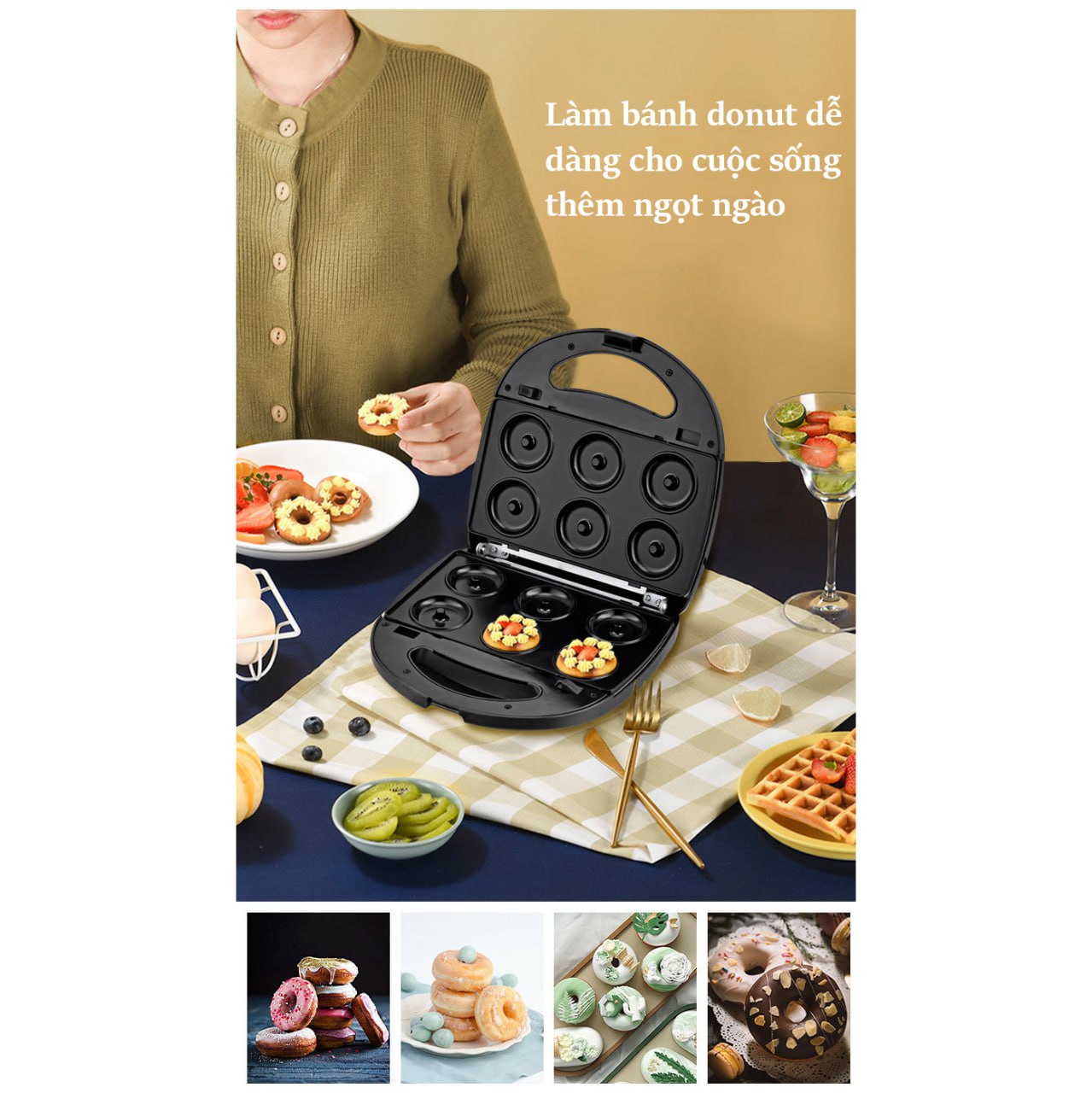 Máy nướng bánh mì, máy kẹp bánh mì sandwich đa ngăng SOKANY công suất 800W -HÀNG CHÍNH HÃNG- DELIYA