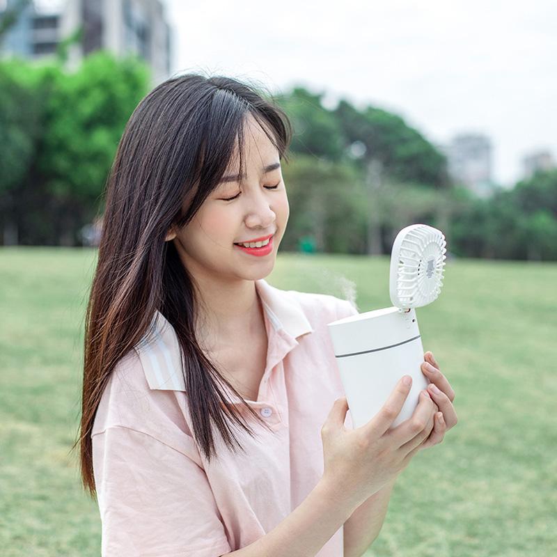Máy Làm Mát Không Khí 300Ml Cool Mist Máy Tạo Ẩm, Phun Sương Di Động Máy Tạo Độ Ẩm Không Khí Mini Quạt Phun Sương Cầm Tay Máy Phun Sương Tạo Độ Ẩm Cá Nhân Quạt