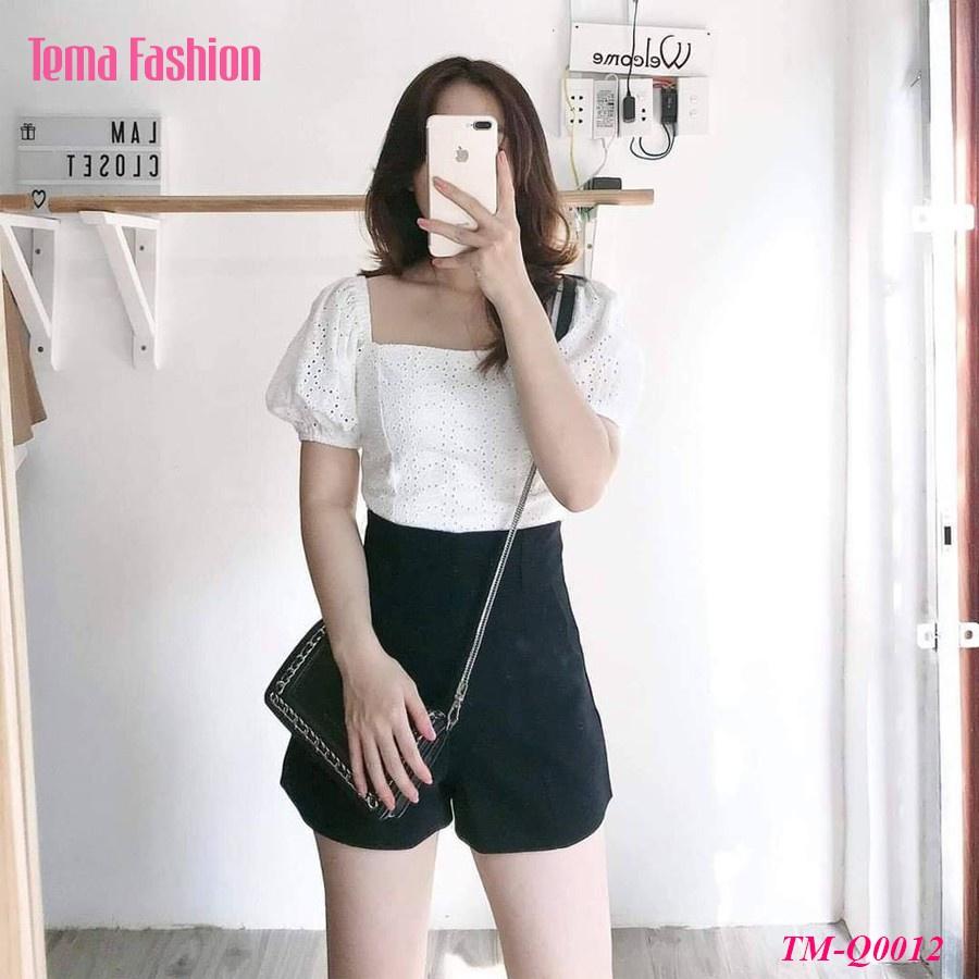 Quần đùi short nữ THE MEI 1992 cao cấp - Quần sooc nữ lưng cao ôm eo thời trang công sở thanh lịch