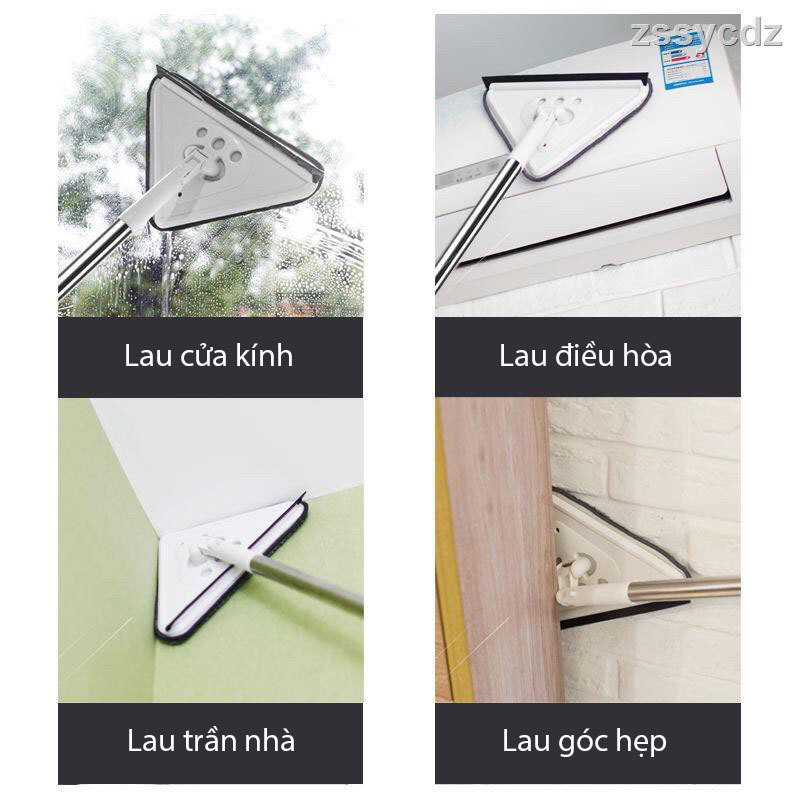 Chổi lau đa năng hình tam giác LA-03 lau cửa kính, tường trần nhà, sàn nhà tiện lợi, nhẹ nhàng, hiệu quả