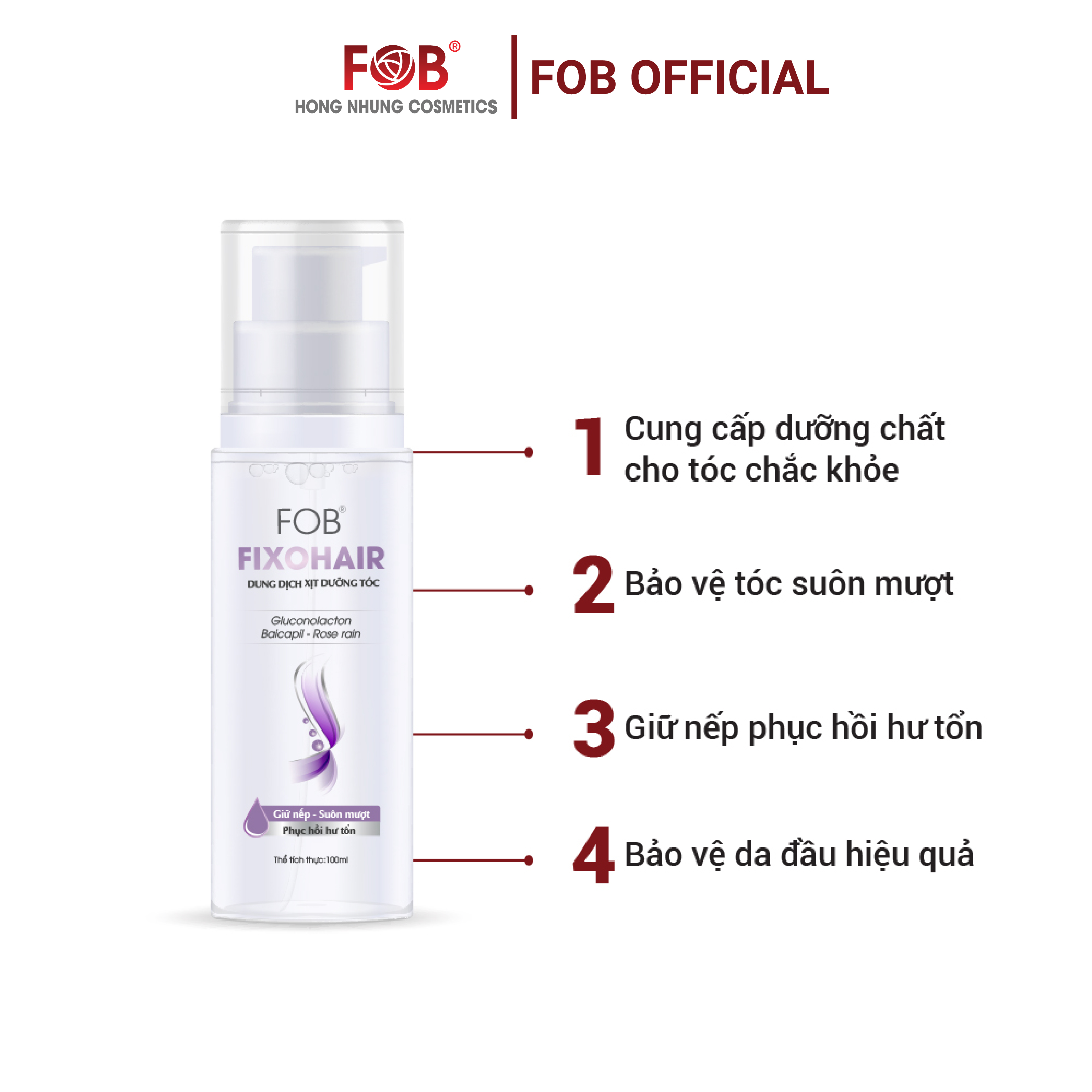 FOB FIXOHAIR - Dung dịch xịt dưỡng tóc