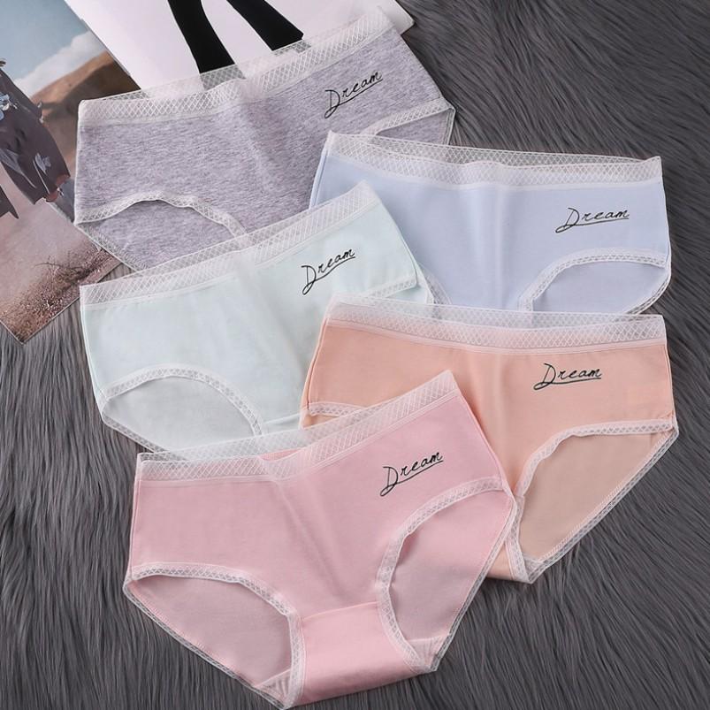 Quần lót cotton màu trơn thời trang cho nữ