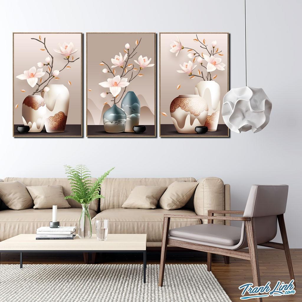 Bộ 3 Tranh Canvas Treo Tường Trang Trí Nghệ Thuật