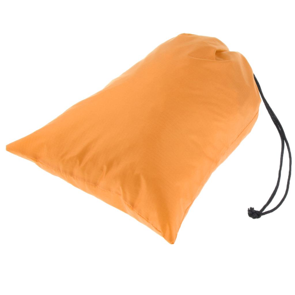 2xWaterproof Drawstring Storage Bag Stuff Bag for Clothes Shoes Orange