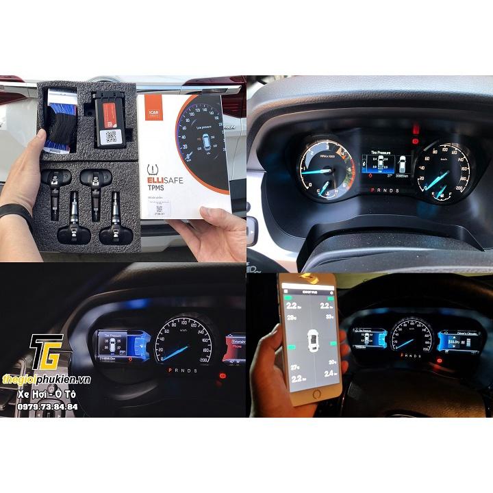 Cảm Biến Áp Suất Lốp Theo Xe Ford ELLISAFE I38  Quản Lý Bằng Điện Thoại