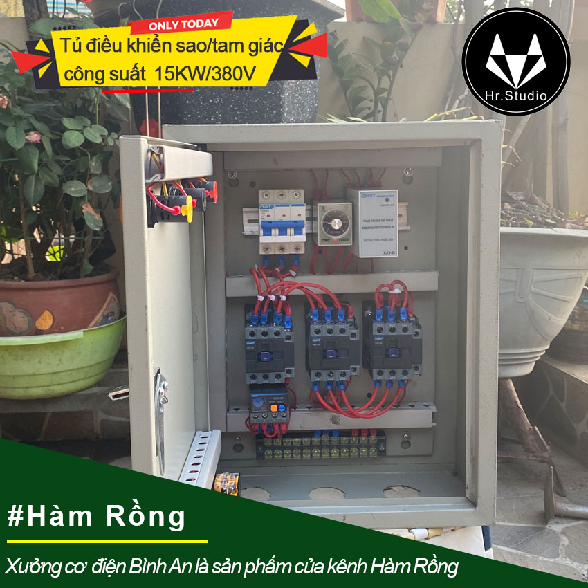 Tủ điều khiển 15KW khởi động sao tam giác chống mất pha, ngắn mạch và quá dòng XJ3G