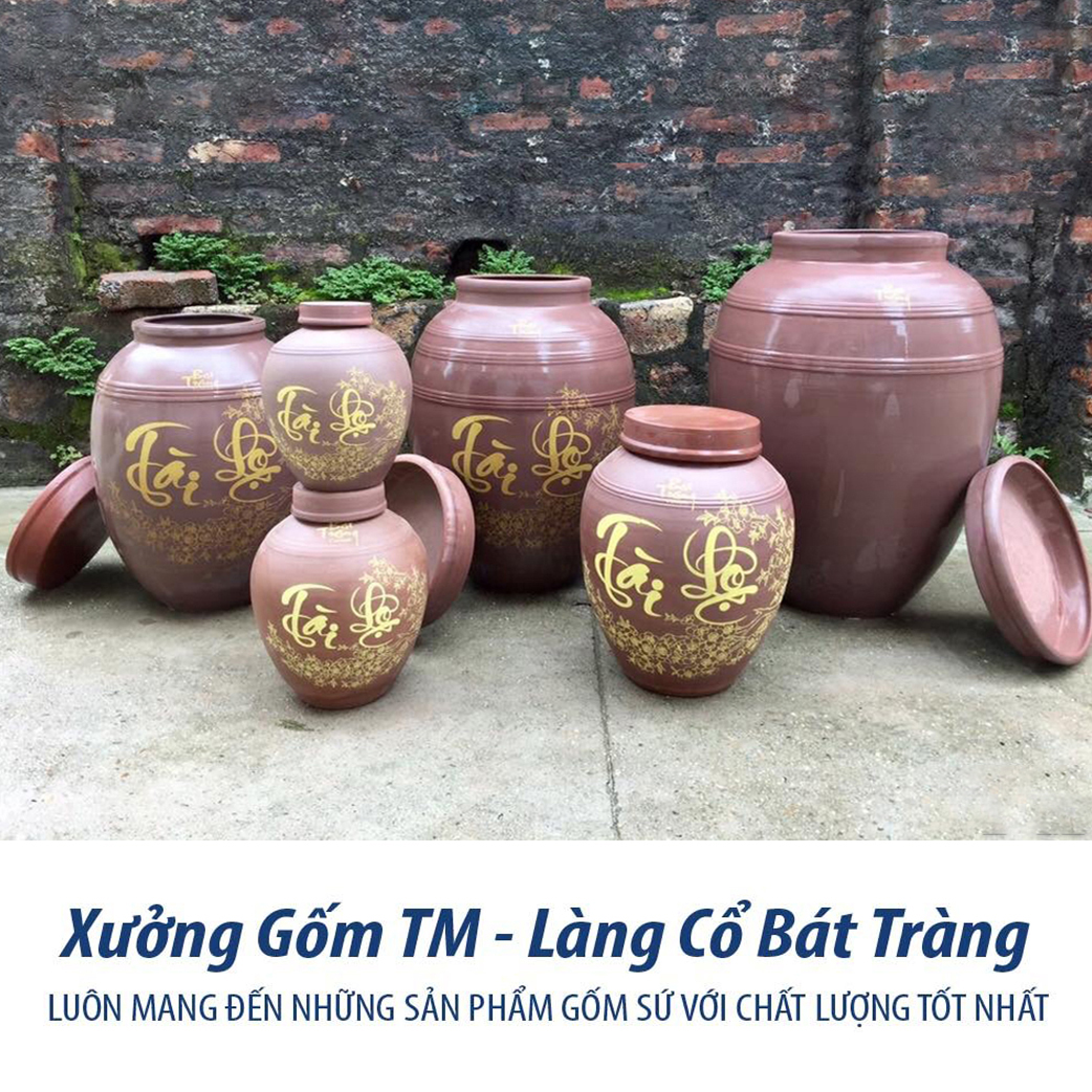 Hủ Sành Đựng Gạo, Ngâm Rươu Chữ Tài Lộc