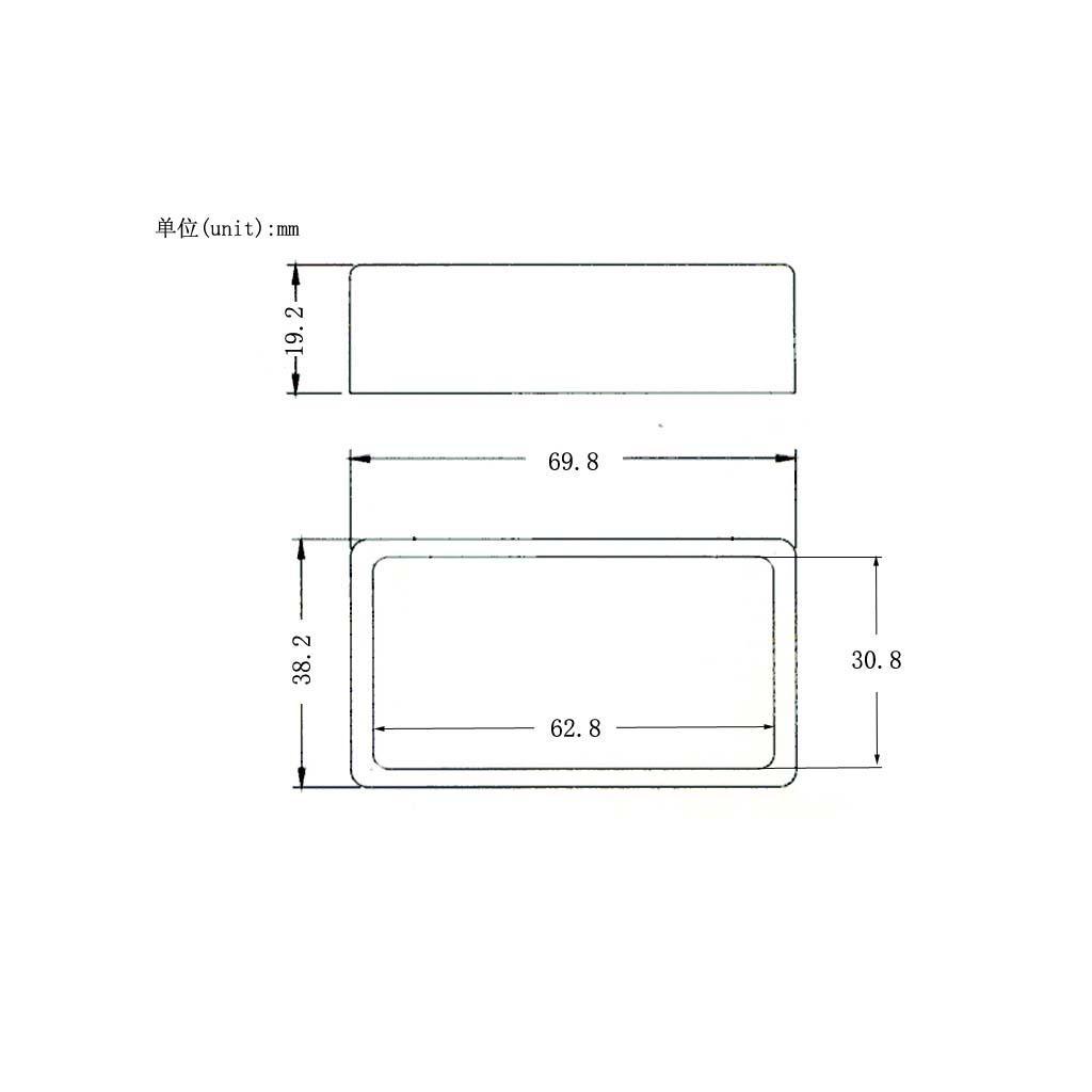 4x Brass Guitar Double Coil Humbucker Pickup Cover for Electric Guitar Parts