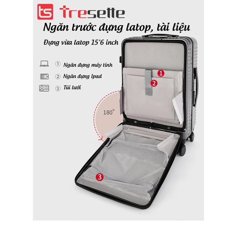 BFQ2ST500KTL: giảm 8% cho đơn từ 500K Vali khóa kéo cao cấp nhập khẩu Hàn Quốc Tresette 2908