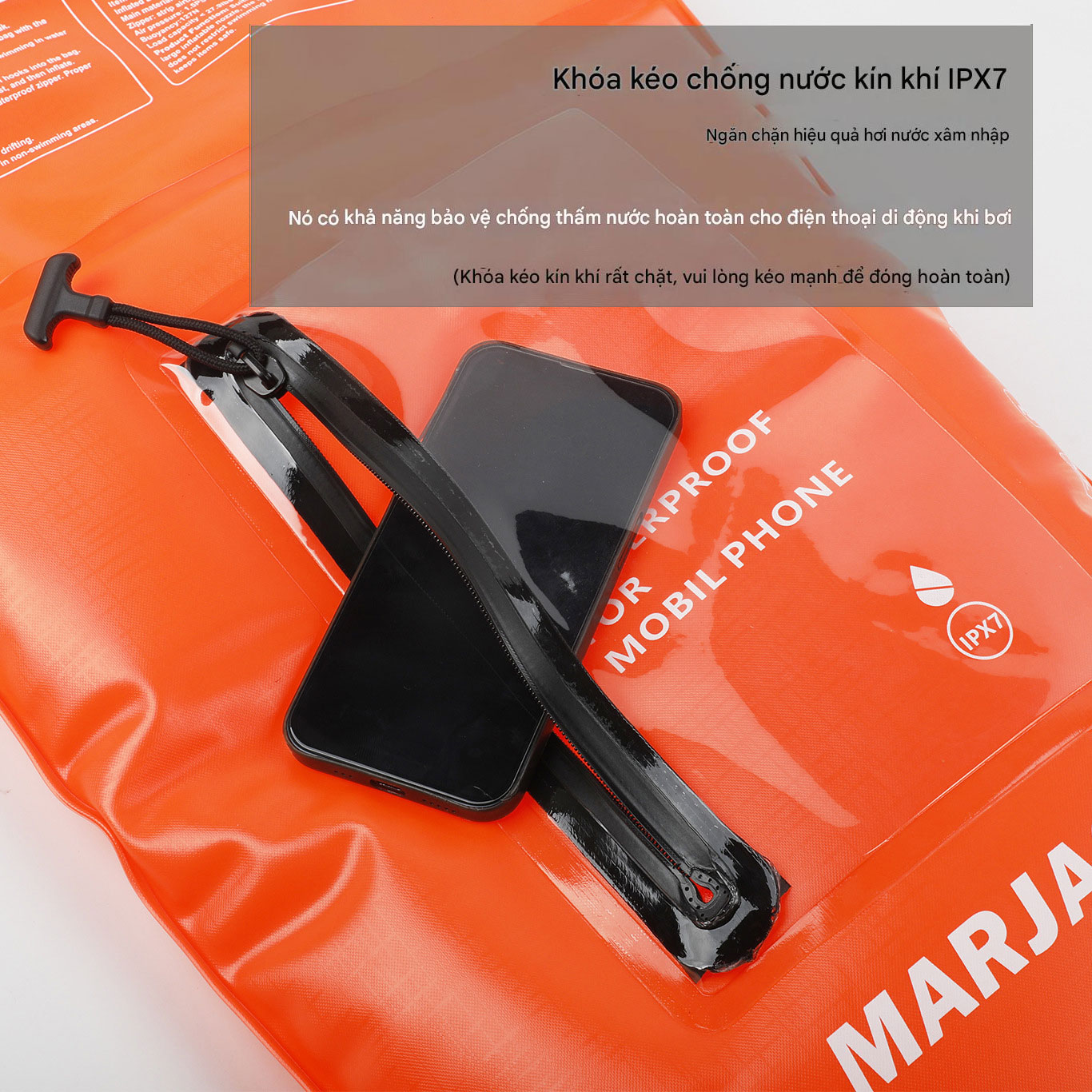 Phao Bơi Kiêm Túi Đựng Đồ Đa Năng MARJAQE MR909 - An Toàn Bơi Lội, Tiện Lợi Mang Đồ