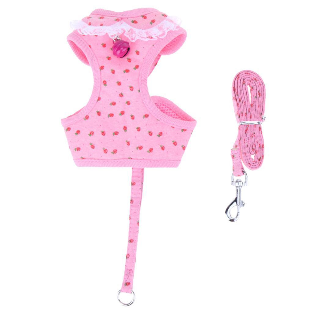 1 Pc Breathable Adjustable Pet Harness Leash Set No Pull Padded Vest