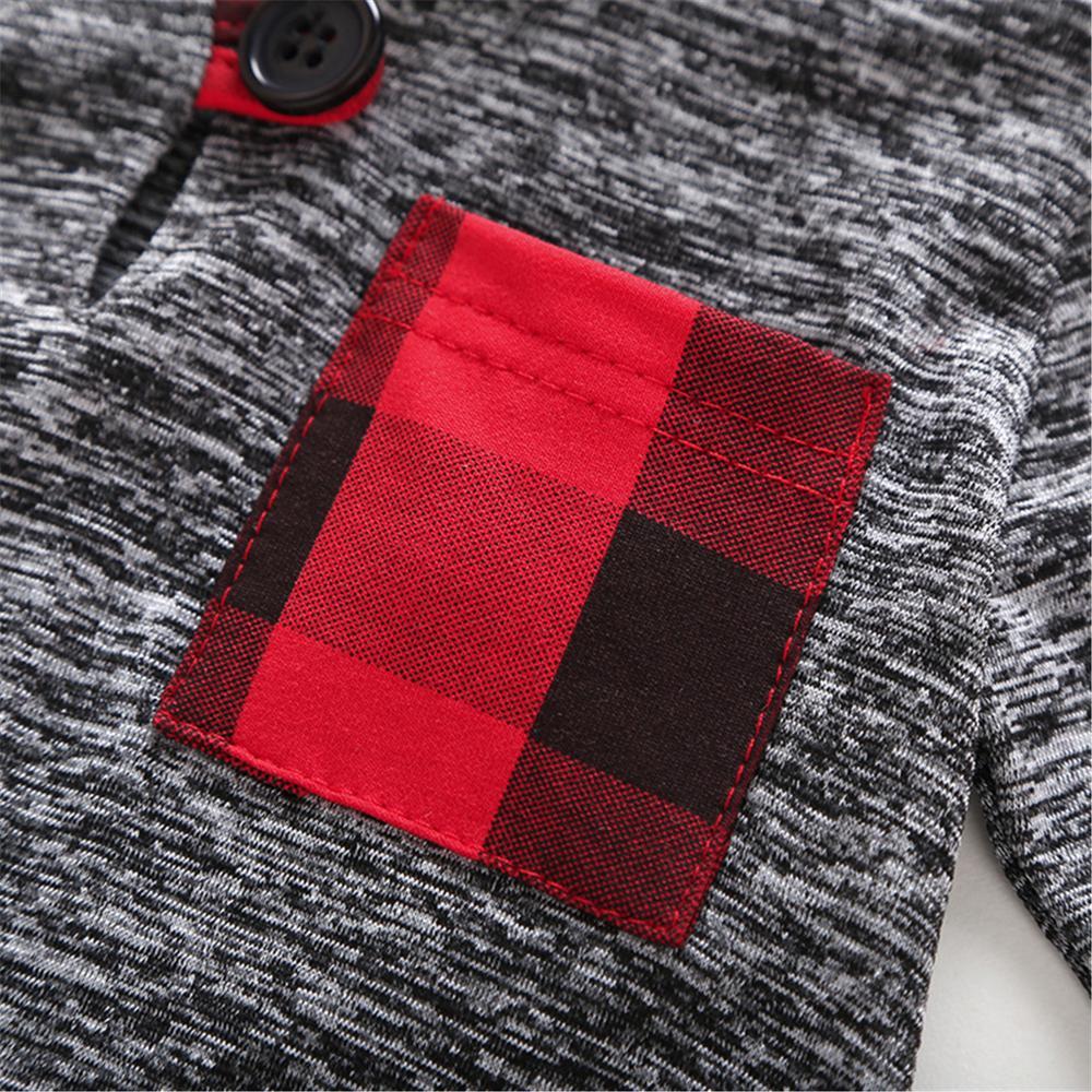 Tập Đi Cho Bé Gái Bé Trai Bộ Quần Áo Dài Tay Kẻ Sọc Đỏ Có Mũ Áo Thun Cổ Áo Có Túi Cách Mặc Quần Áo Cho Trẻ Sơ Sinh Phù Hợp Với