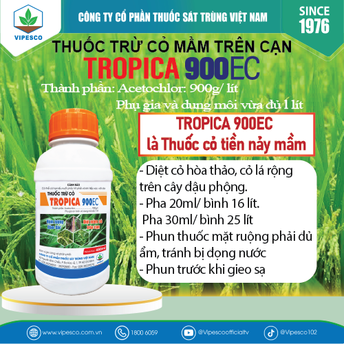 TROPICA 900EC-480CC PET - DIỆT CỎ MẦM TRÊN CẠN