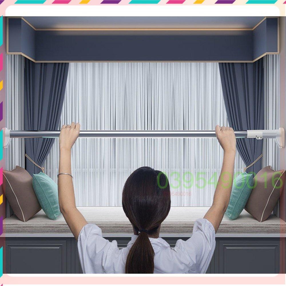 Thanh Treo Quần Áo Treo Rèm Nhà Tắm Rút Gọn Đa Năng Không Cần Khoan Vít