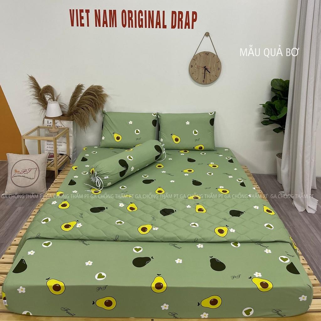 Ga chống thấm cotton cho bé, drap chống thấm cao cấp cấu tạo 3 lớp đối lưu không khí, nằm trực tiếp không nóng không bí