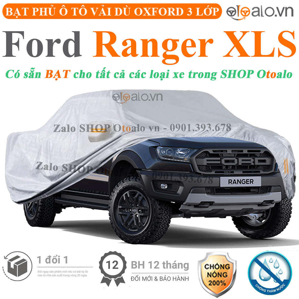 Bạt che phủ xe ô tô Ford Ranger XLS vải dù 3 lớp CAO CẤP BPXOT - OTOALO