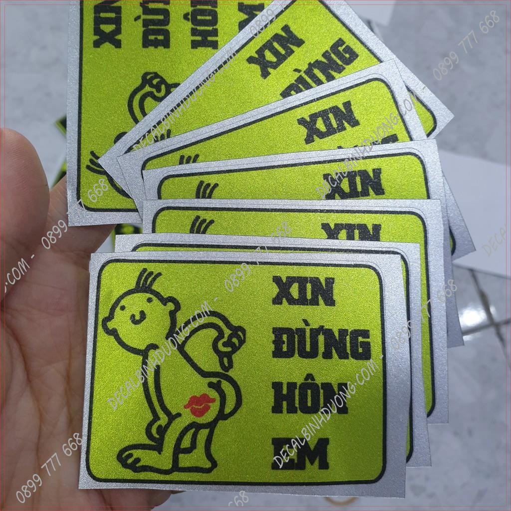 Tem Dán Xe Máy - Sticker Thông Báo In Chrome Đẹp Nhất