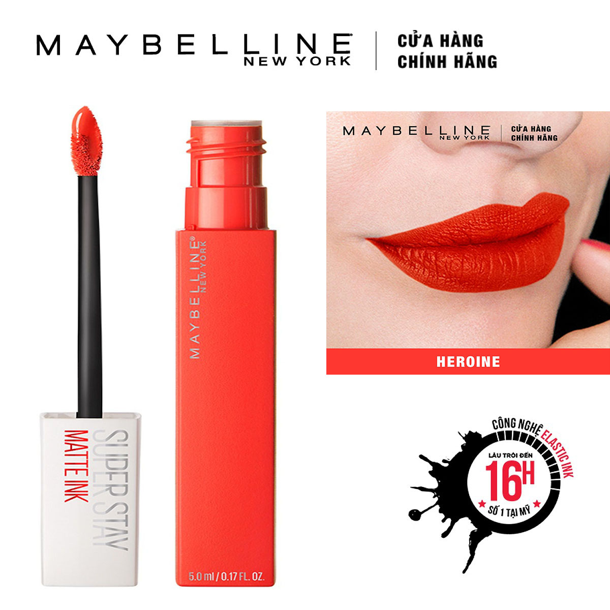 Son Kem Lì Maybelline Super Stay Matte Ink 5ml - Màu 25 Heroine