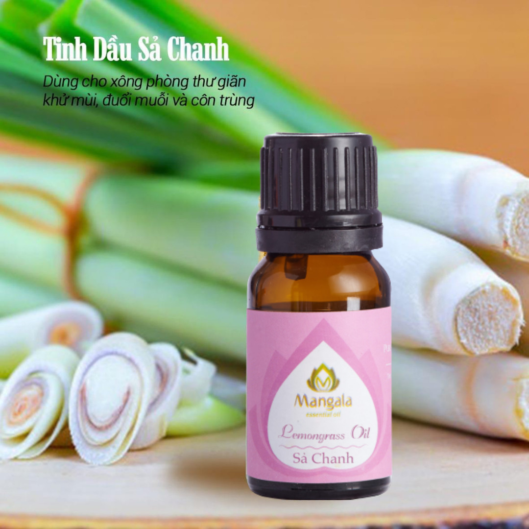 Tinh Dầu Nguyên Chất Sả Chanh - 10ml - Tinh Dầu Thiên Nhiên Cao Cấp Mangala