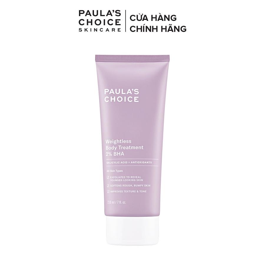 [Gift] Kem dưỡng thể ngừa viêm lỗ chân lông Paula’s Choice WEIGHTLESS BODY TREATMENT WITH 2% BHA -210ml 5700.1