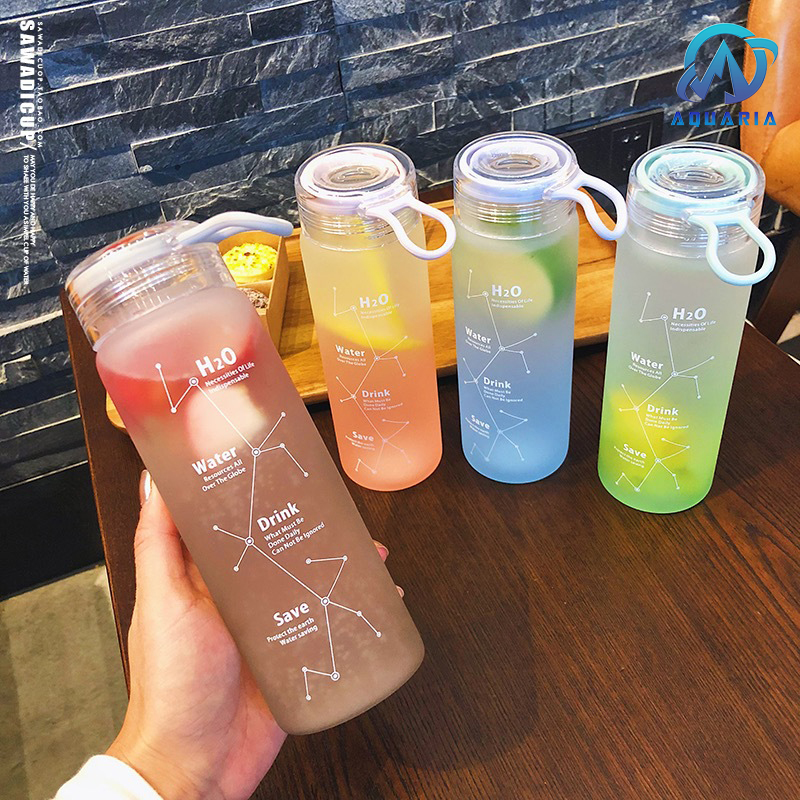 Bình Nước Thủy Tinh WATER Phong Cách Hàn Quốc 460ml