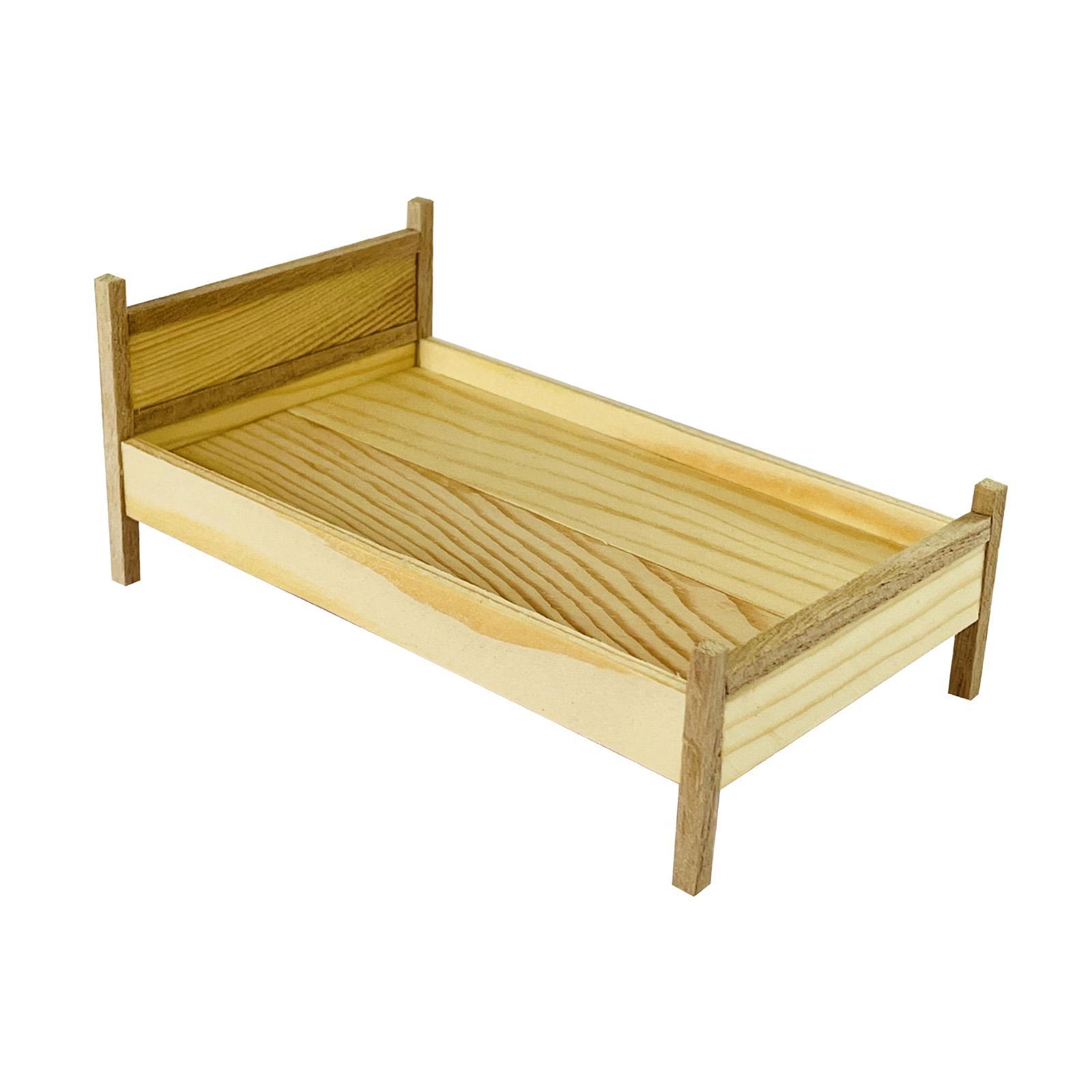 1:12 Scale Dollhouse Mini Bed Dollhouse Decoration Accessories Miniature Bed Dollhouse Miniature Bed
