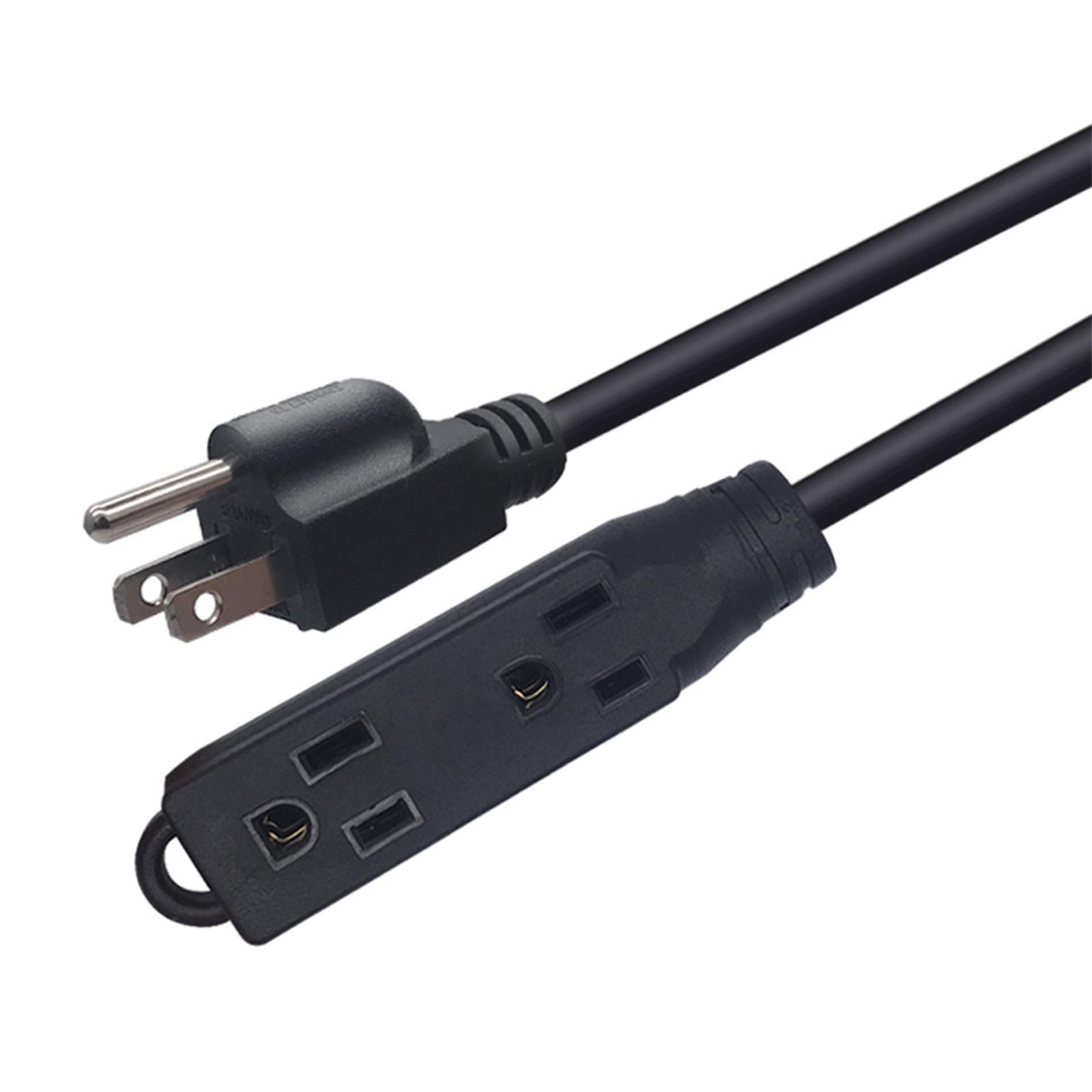 US Power Extension Cord Cable 5-15P to 5-15R Universal Multifunctional