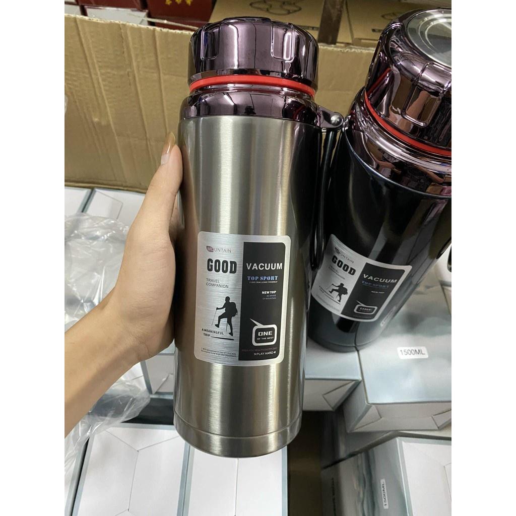Bình Giữ Nhiệt GOOD VACCUM 1500ML Inox Không Gỉ Có Quai Sách Tiện lợi