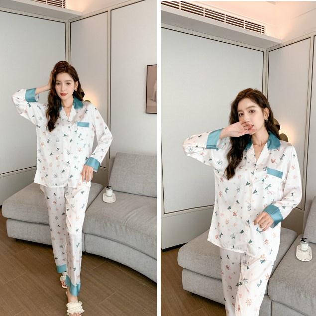 Pijama Lụa - Đồ Bộ Nữ Dài Tay Cao Cấp Nhiều Mẫu Họa Tiết Đẹp DDLP13