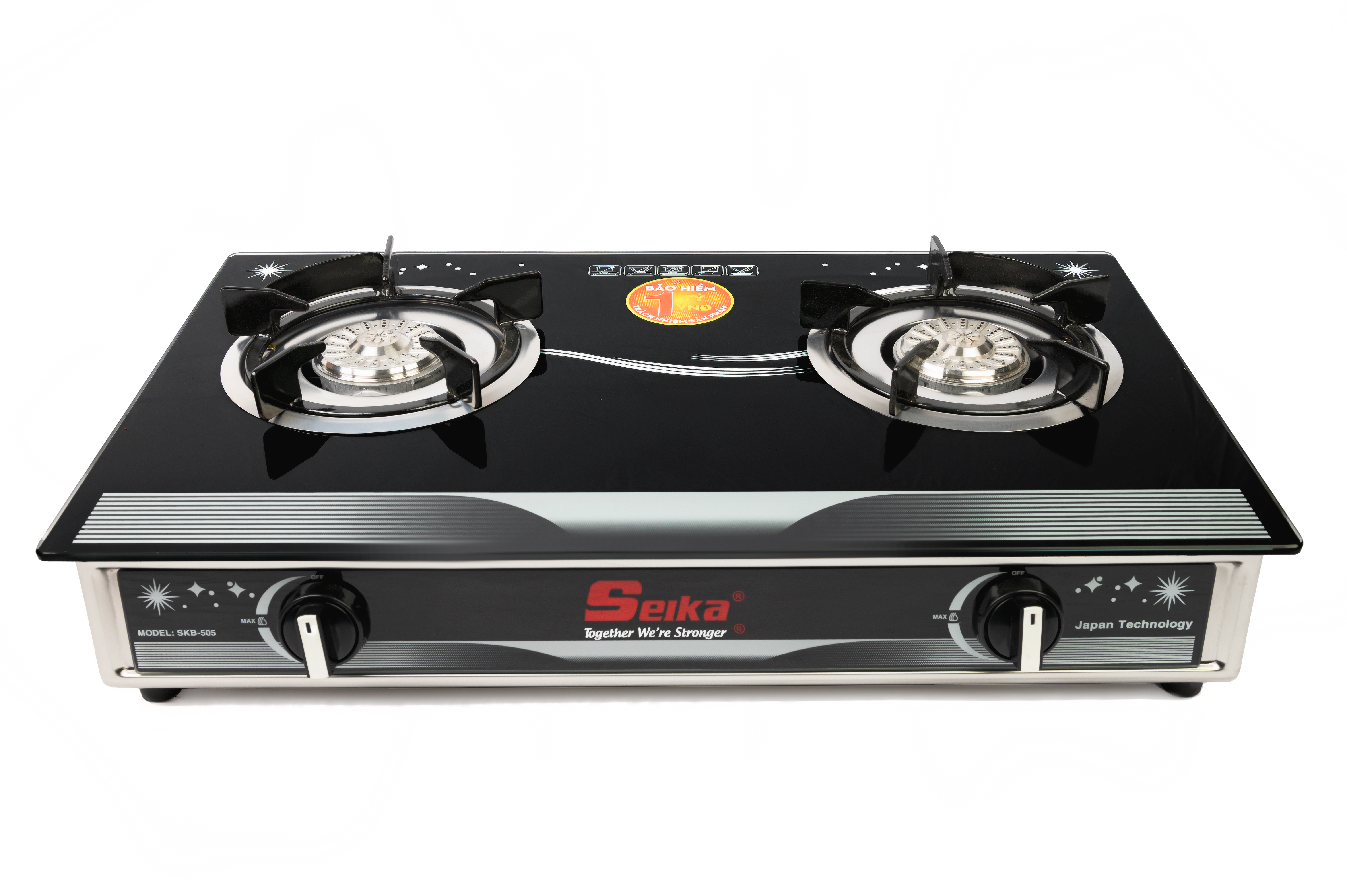 Bếp Gas Đôi Mặt Kính Seika - SKB 505 KE - Hàng Chính Hãng