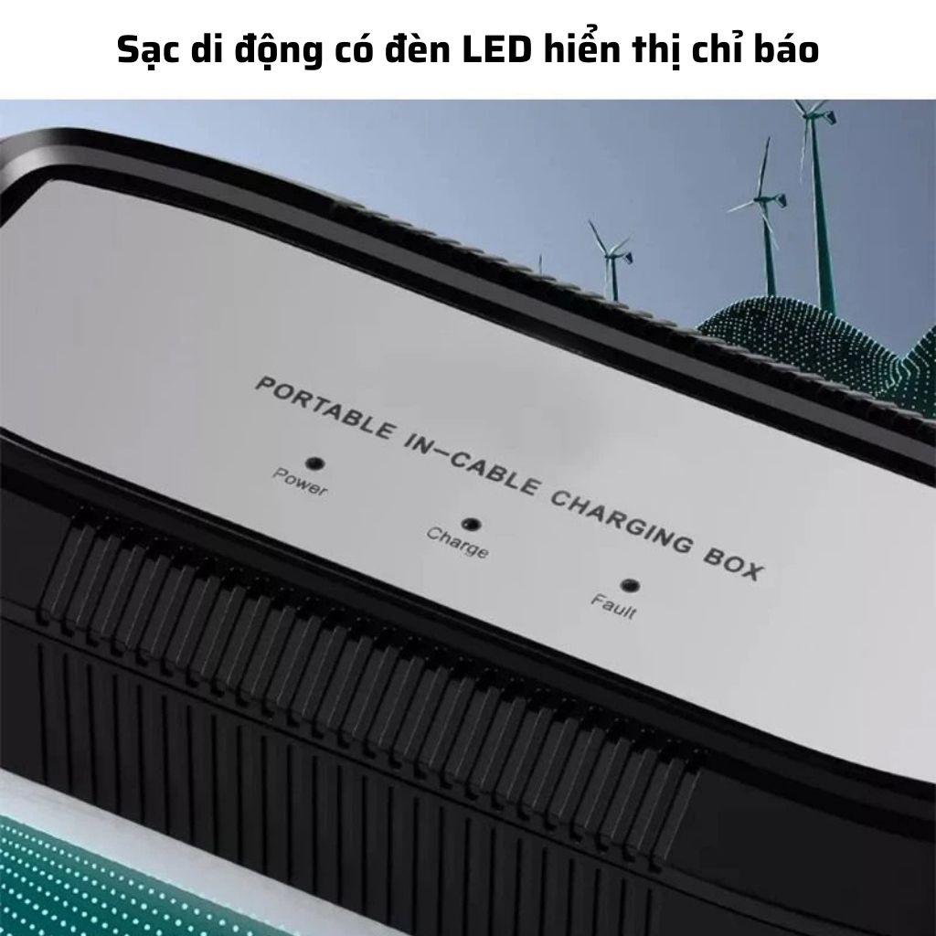 Sạc ô tô điện EV di động AC 32A 7KW phù hợp xe điện Vinfast VFe34, VF3, VF5, VF8, VF9