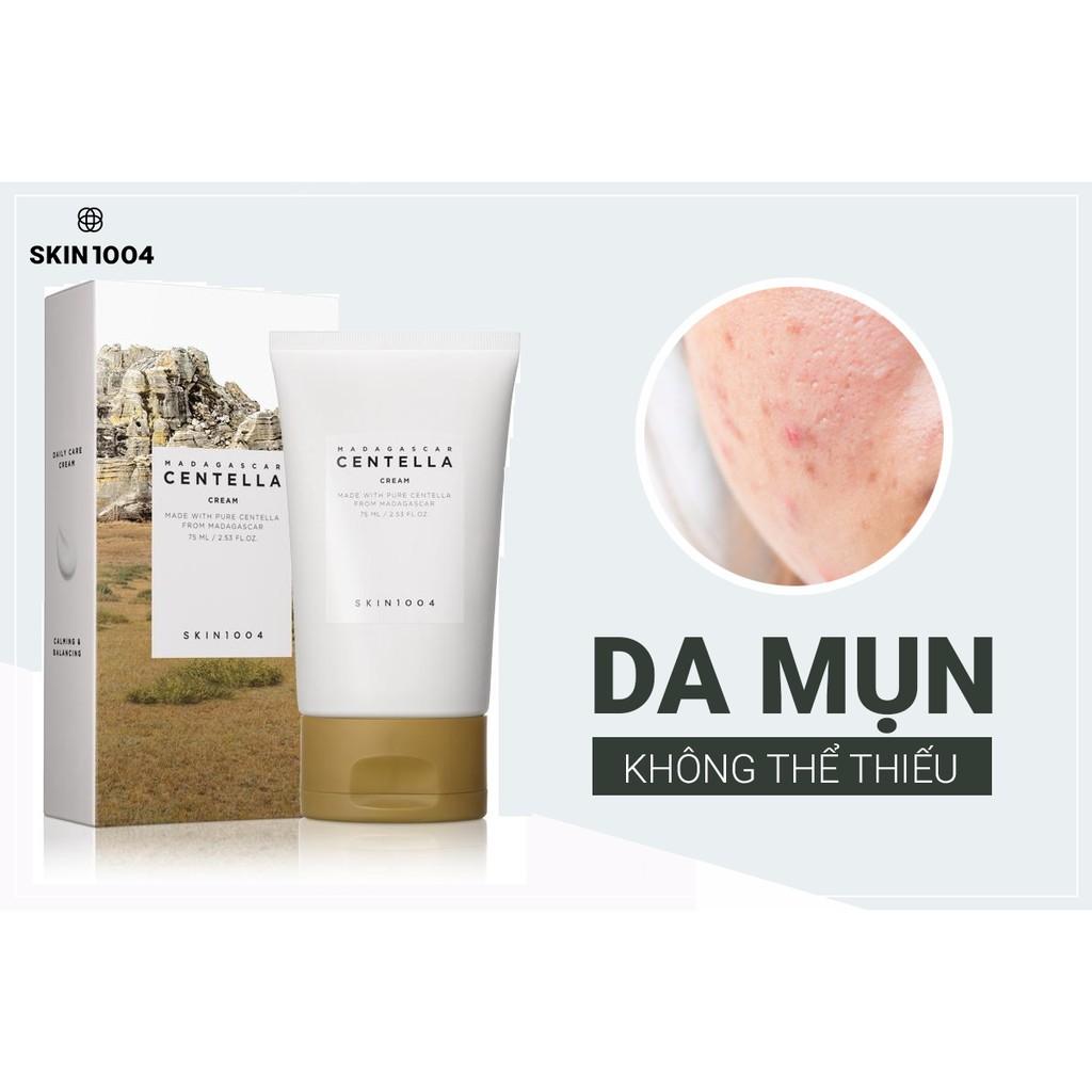 Combo Tinh Chất và Kem Rau Má Làm Dịu Da Mụn, Phục Hồi Da Skin1004 Madagascar Centella Asiatica