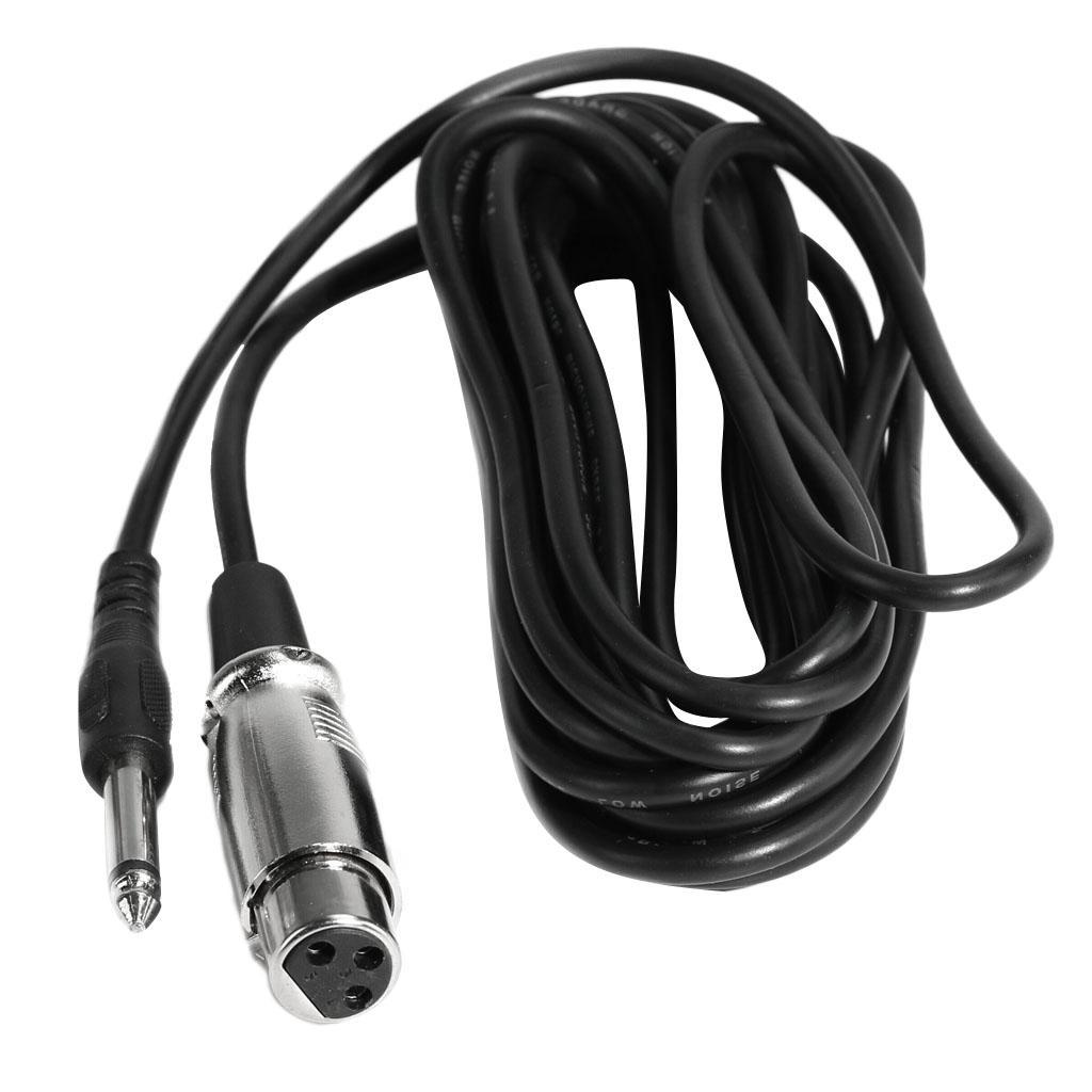 3 Pin XLR Female to 1/4 TRS 6.3mm Stereo Male MIC Microphone Audio Cable 1M