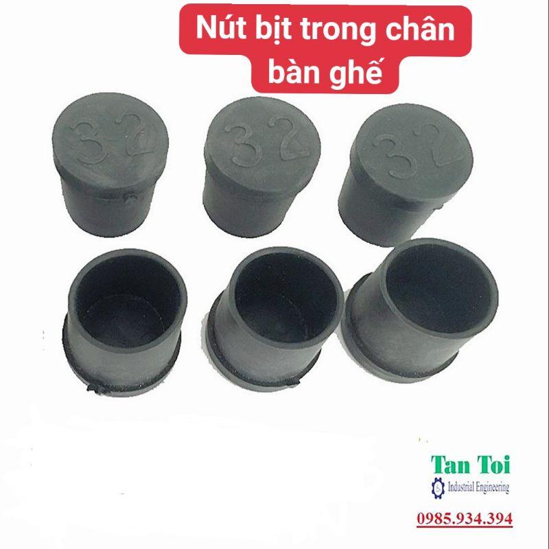 Bộ 10 chân đế cao su D16-D19-D22-D25-D28-D32-D42-D51-D63 bịt trong