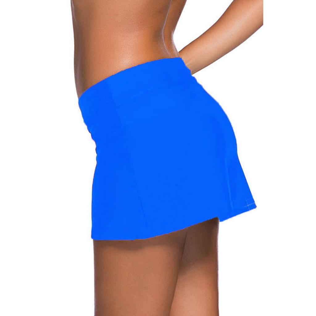 Women's Solid Color Skirted Bikini Bottom Skort Swimsuit Bottom Beachwear Plus Size