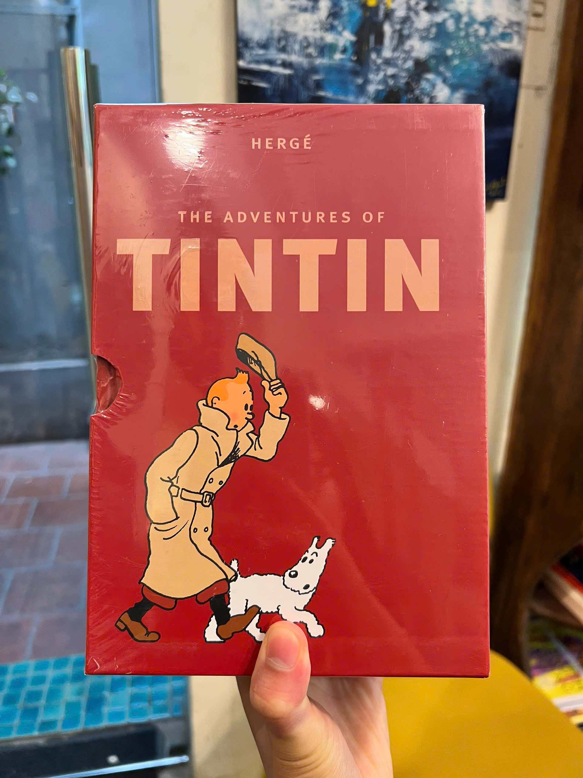 Sách - The Adventures of Tintin: 8 Hardcover Volumes by Hergé | Hộp 8 cuốn / Bìa cứng / Ngoại văn
