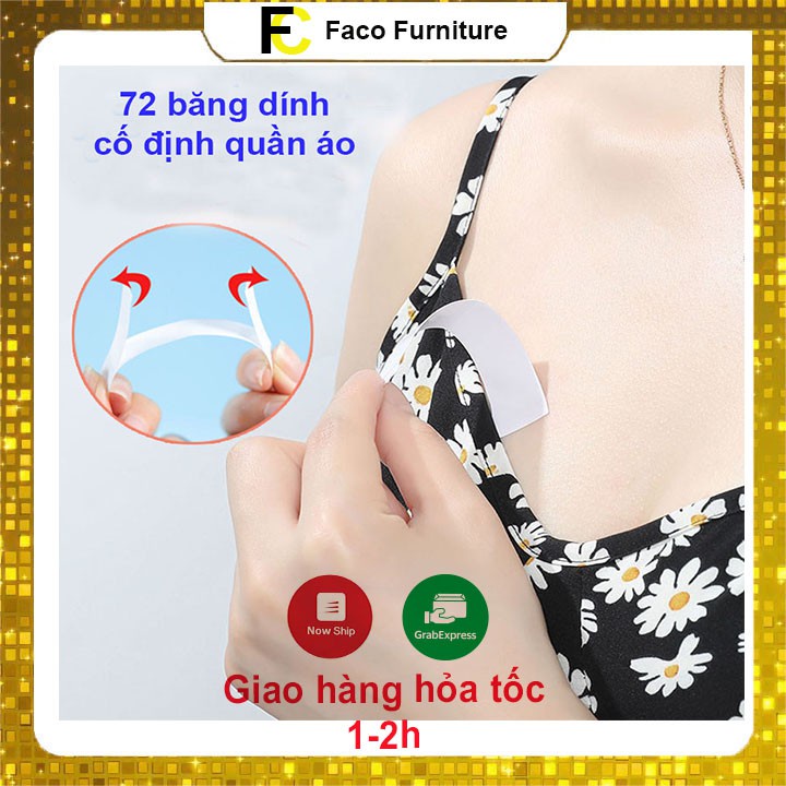 Miếng dán 2 mặt chống hở mép áo mép váy siêu mỏng trong suốt túi 36 miếng - Băng dính cố định quần áo