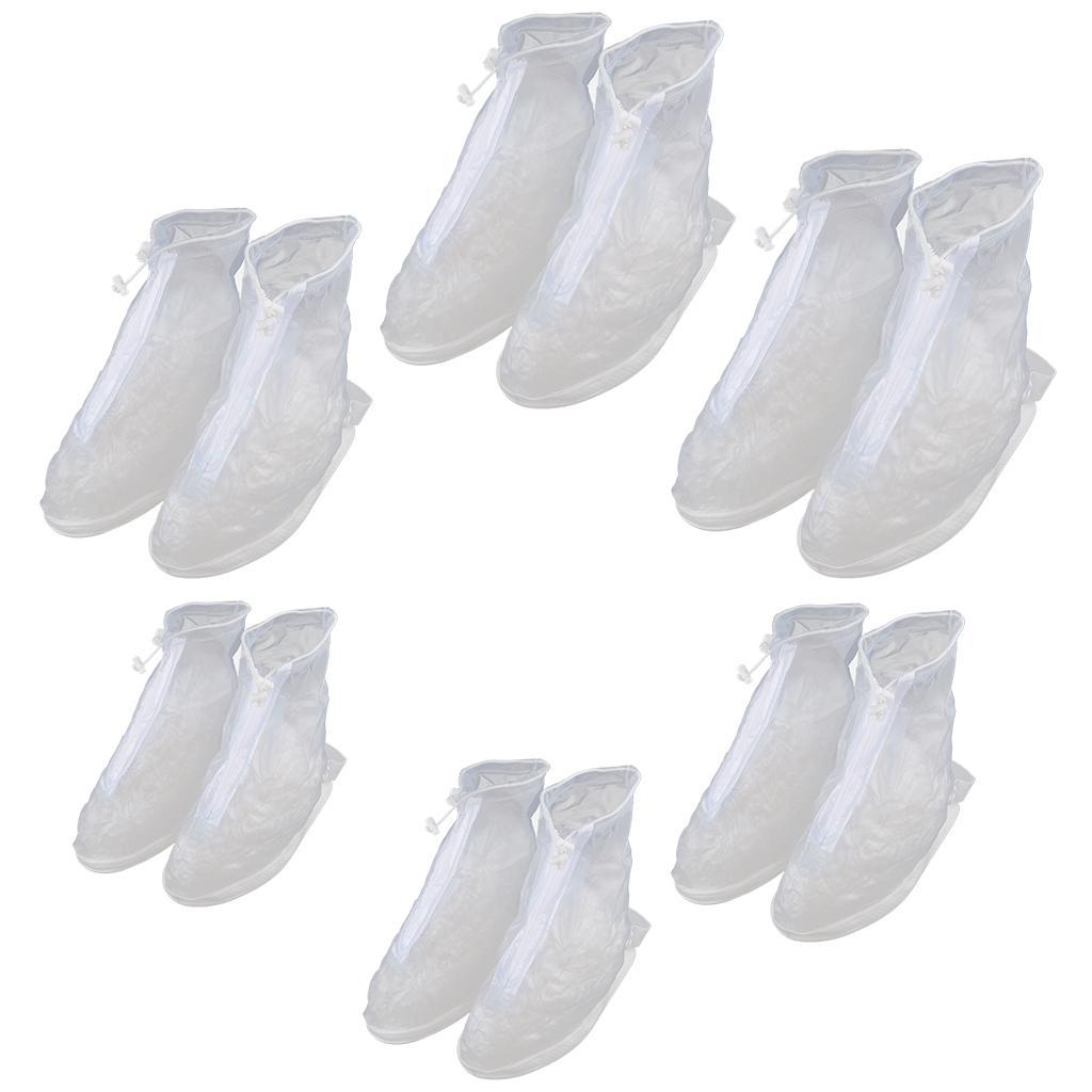 Waterproof Rain Boots Cover Reusable & Foldable Shoes Overshoes Durable Anti-Slip Sole Travel Gear Cycling Fishing Men Women Kids