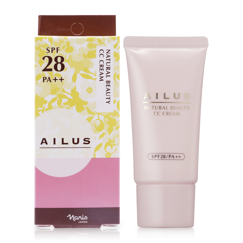 Kem nền cho da dầu Naris COSMETIC Ailus Natural Beauty CC Cream 02 Pink SPF28/PA++ (30g) – Hàng Chính Hãng