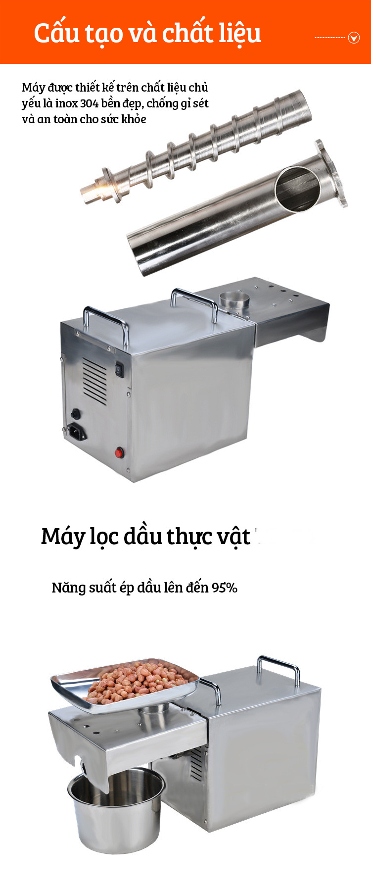 Máy ép dầu sachi,macca gia đình inox