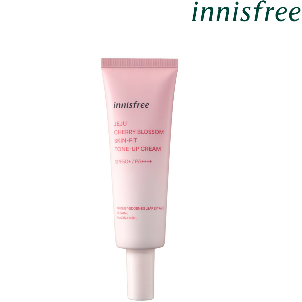 Kem dưỡng ẩm làm sáng chống nắng cho da innisfree Cherry Blossom Glow Skin-Fit Tone-Up Cream SPF 50+PA++++ 50ml