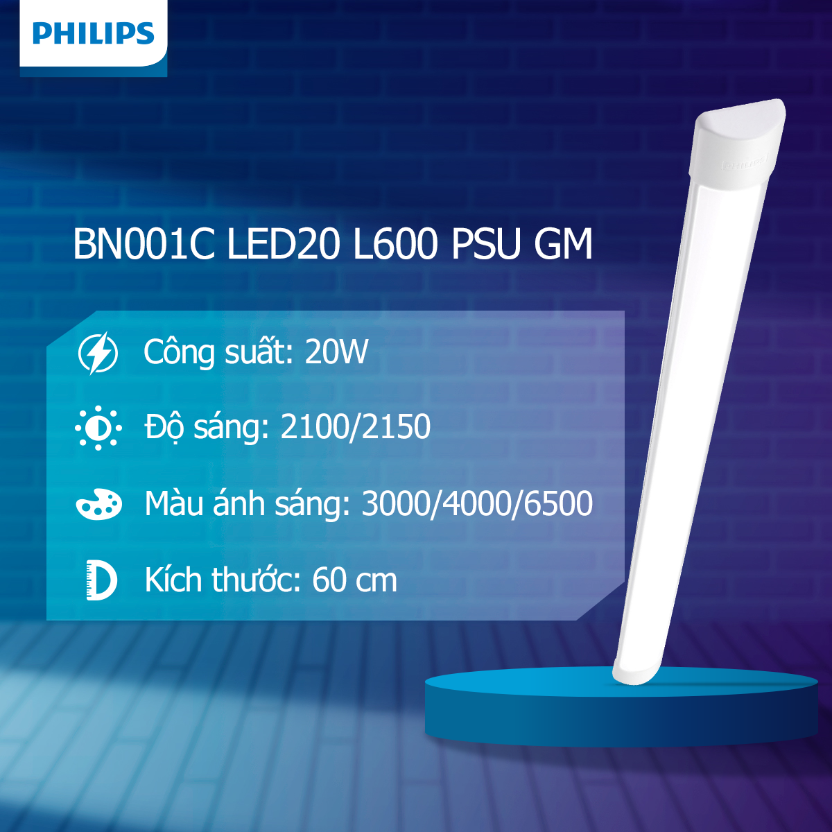 Đèn Bán Nguyệt Philips LED góc chiếu rộng 20W/ 40W