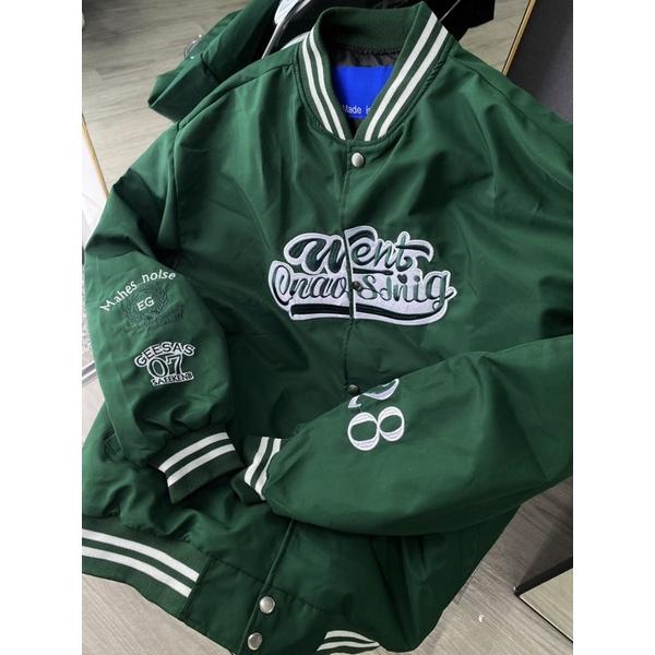 Áo khoác bomber dù xanh trendy-ảnh thật tại shop