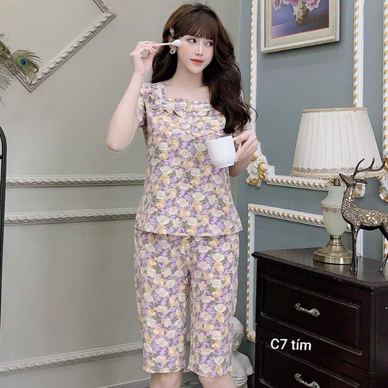 Quần áo mặc nhà cổ ren siêu xinh
